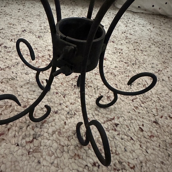 Elegant Black Metal Candle Holder RARE- made for patio umbrella - Picture 2 of 4